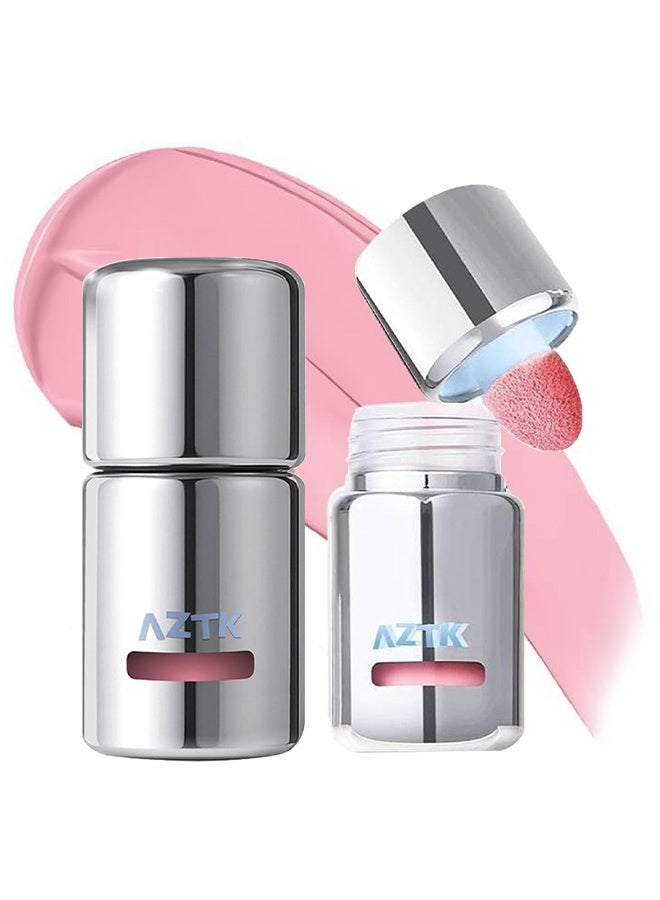 Aztk Jelly Color Liquid Blushes, Liquid Blush Lotion, Blush For Cheeks, Blushes Lotion With Sponge Head, High-Pigment, Long-Lasting, Waterproof, Matte Finish, Self-Contained Brush, Portable Makeup (JC04) - Image 1