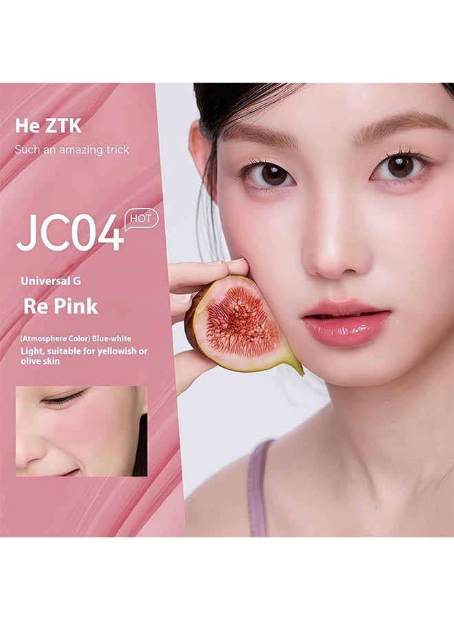 Aztk Jelly Color Liquid Blushes, Liquid Blush Lotion, Blush For Cheeks, Blushes Lotion With Sponge Head, High-Pigment, Long-Lasting, Waterproof, Matte Finish, Self-Contained Brush, Portable Makeup (JC04) - Image 3