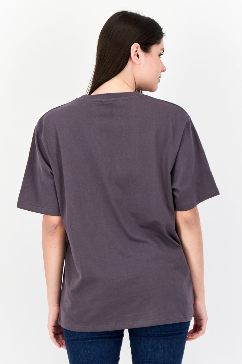 Marilyn Monroe Women Crew Neck Short Sleeve Graphic Print T-Shirt, Grey - Image 3