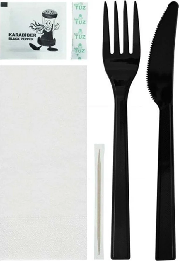 Ambalaj Pazarı Packaging Market Luxury Set of 6 Black (Set-11) - 100 PIECES