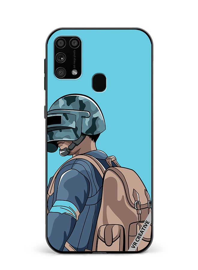 VR CREATIVE Protective Case Cover For Samsung Galaxy M31/M31 Prime Helmet And In Military Uniform Design Multicolour - Image 1