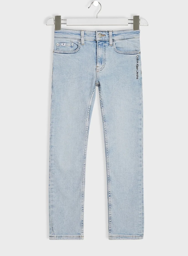 Kids Light Wash Slim Fit Jeans