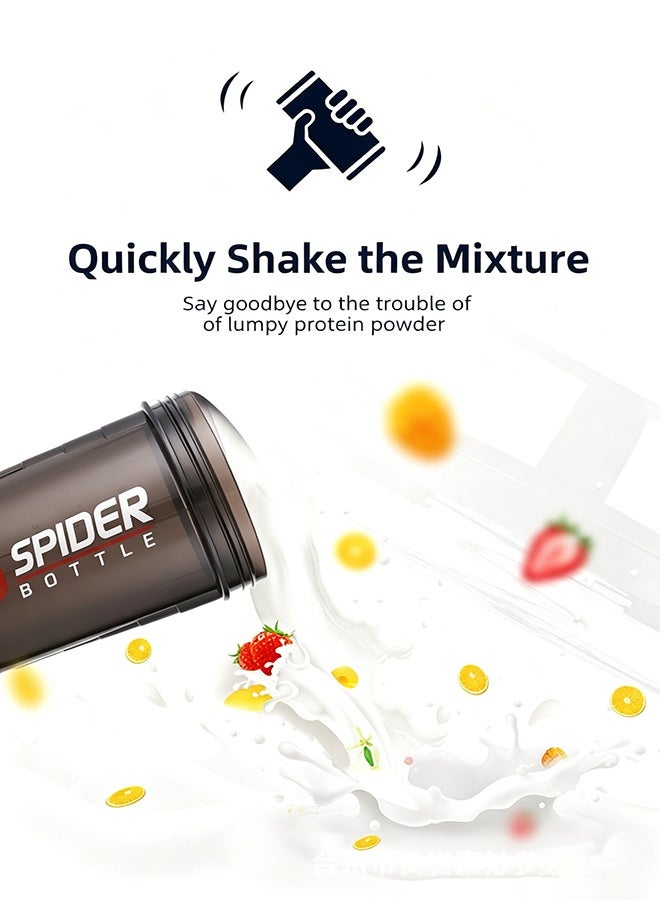 SPIDER Protein Shaker Bottle With 3-Layer Twist And Lock Storage - Image 4