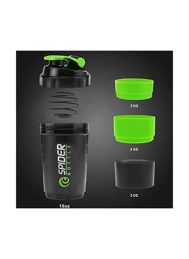 SPIDER Protein Shaker Bottle With 3-Layer Twist And Lock Storage - Image 2