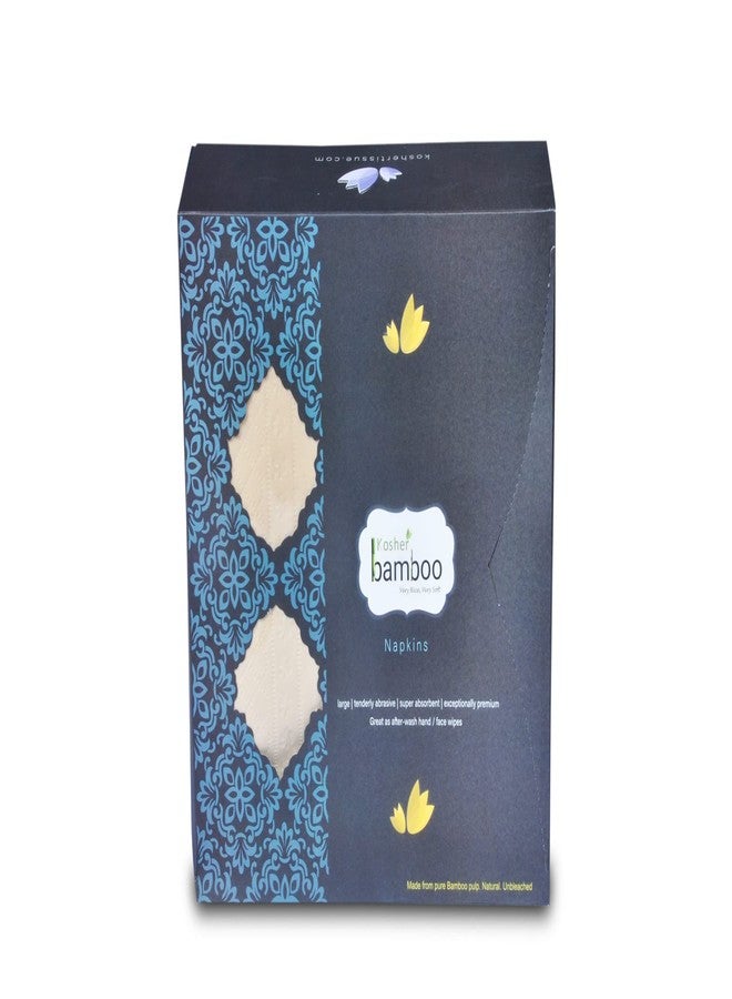 Kosher Bamboo Soft Tissue Paper napkin - Pack of 3 - Made of pure Bamboo Pulp -(16 x 16 CM)- 2 Ply- 50 Pulls Each (DeepBlue) - Image 2