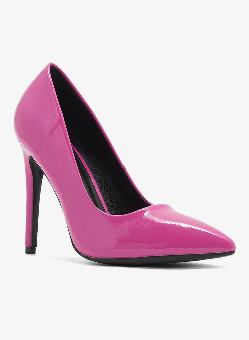 جينجر حذاء بكعب مدبب لامع