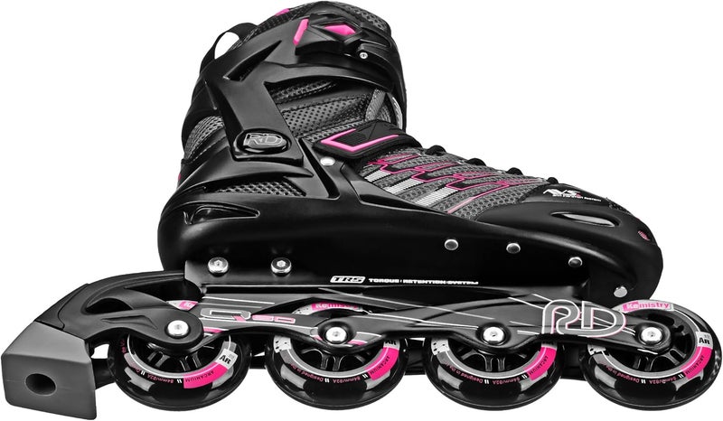 Roller Derby AERIO Q-60 Women's Inline Skates, Black/Pink, Size 8 - Image 3