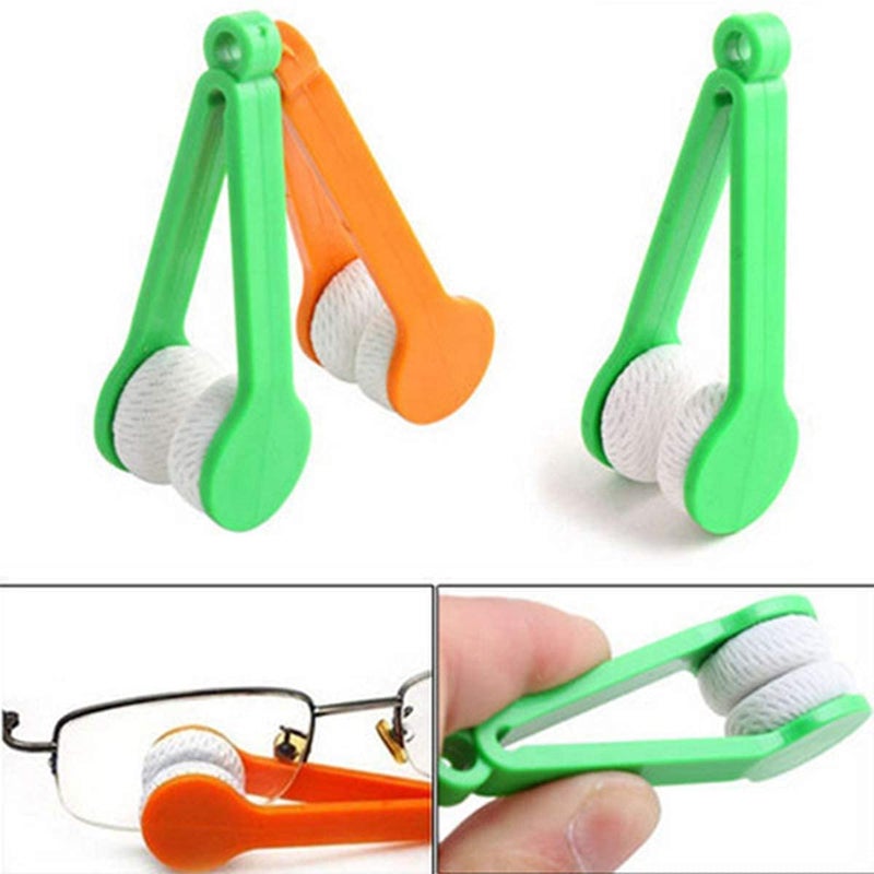 MX TAB Mini Sun Glasses Eyeglass Microfiber Spectacles Cleaner Soft Brush Cleaning Tool Mini Microfiber Glasses Eyeglasses Cleaner Cleaning Clip (Multicolor) (4) - Image 2