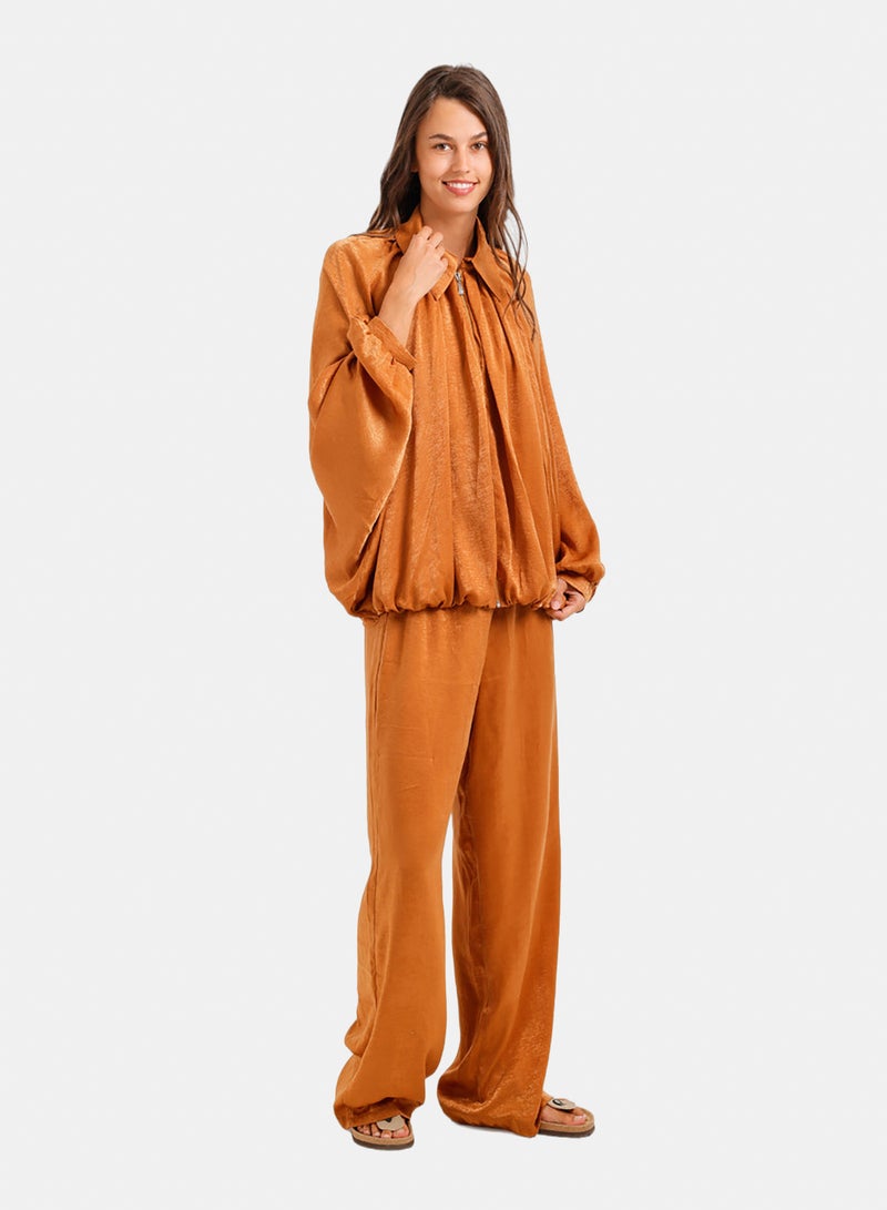 Carina Ruched Shimmer Lounge Set - Image 2