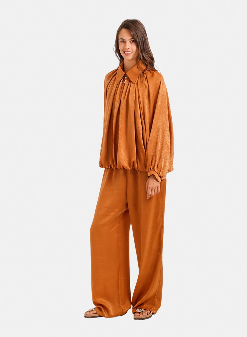 Carina Ruched Shimmer Lounge Set - Image 3
