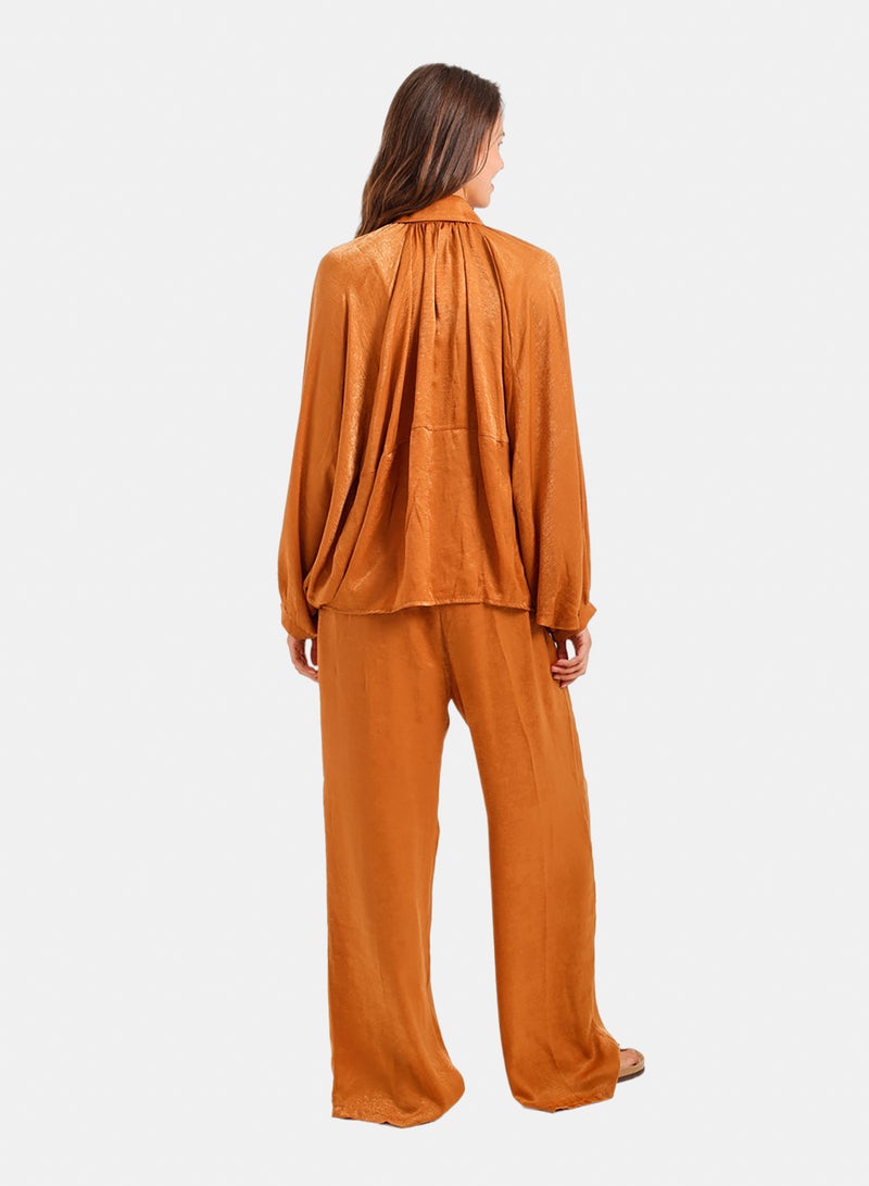 Carina Ruched Shimmer Lounge Set - Image 4