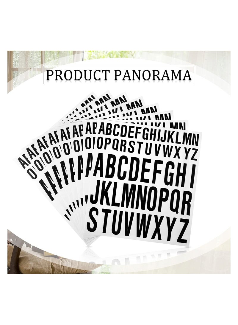 8 Sheets of Self Adhesive Vinyl Capital Letter Stickers for Crafts Outdoor Signs Posters Mailboxes Windows Doors Cars and Trucks Black 1 Inch and 2 Inch  - Image 3