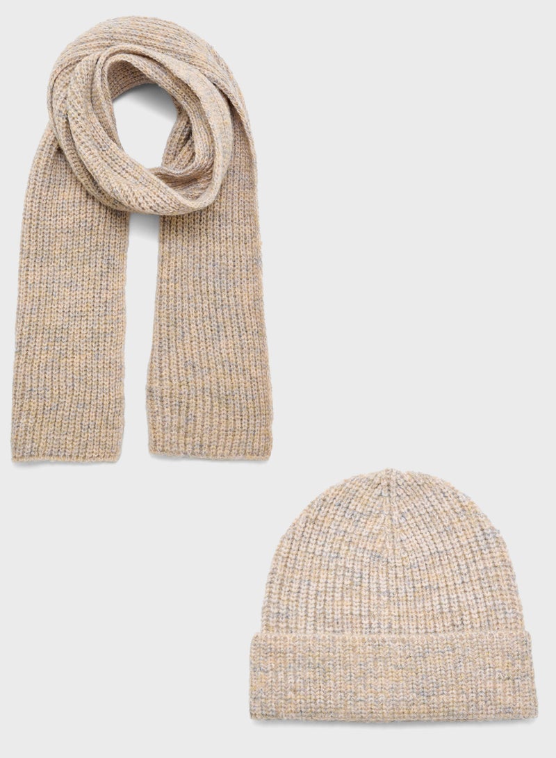 ELLA 2 Pack Winter Beanie & Scarves Set - Image 1