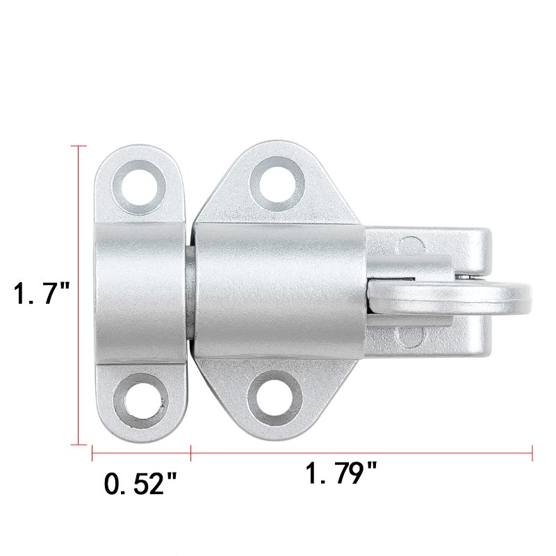 INIRET 2 Packs Self-Closing Latchesï¼ŒSilver Gray Spring Door Lockï¼ŒResilient Bolt Latch Aluminum Alloy Safety Automatic Spring Barrel Door Lock with Screwsï¼ŒUsed for Wooden Doorï¼ŒWooden Window and Cabinet - Image 2