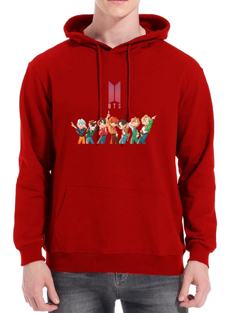 BTS Hoodie Long Sleeve For Mens - Soft Cotton Pullover - Hooded Sweatshirt With Pockets - Gift For BTS Fans - Image 1