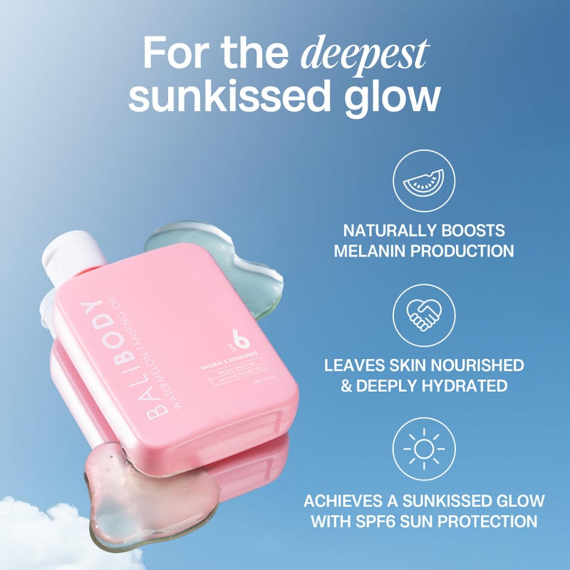 Bali Body زيت تانغ بالي بودي بنكهة البطيخ SPF 6 | مدعوم بزيوت طبيعية | رائحة فواكه أساسية لصيف مشرق | نباتي، خالي من القسوة (100 مل/3.4 أونصة سائلة) - Image 4