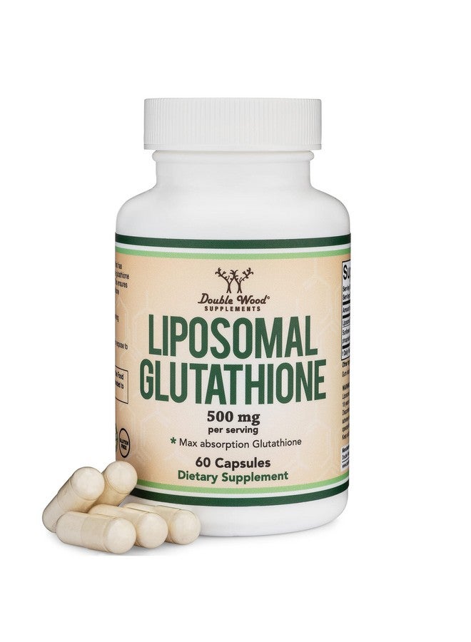 Double Wood Supplements Liposomal Glutathione Supplement 500Mg Per Serving 60 Capsules Vegan Safe Manufactured In The Usa Nongmo Max Absorption Liposomal Glutathione With Genuine Smell And Taste By Double Wood - Image 1