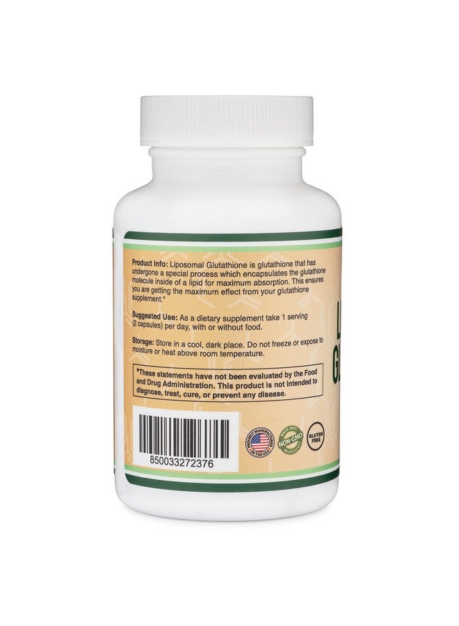 Double Wood Supplements Liposomal Glutathione Supplement 500Mg Per Serving 60 Capsules Vegan Safe Manufactured In The Usa Nongmo Max Absorption Liposomal Glutathione With Genuine Smell And Taste By Double Wood - Image 3