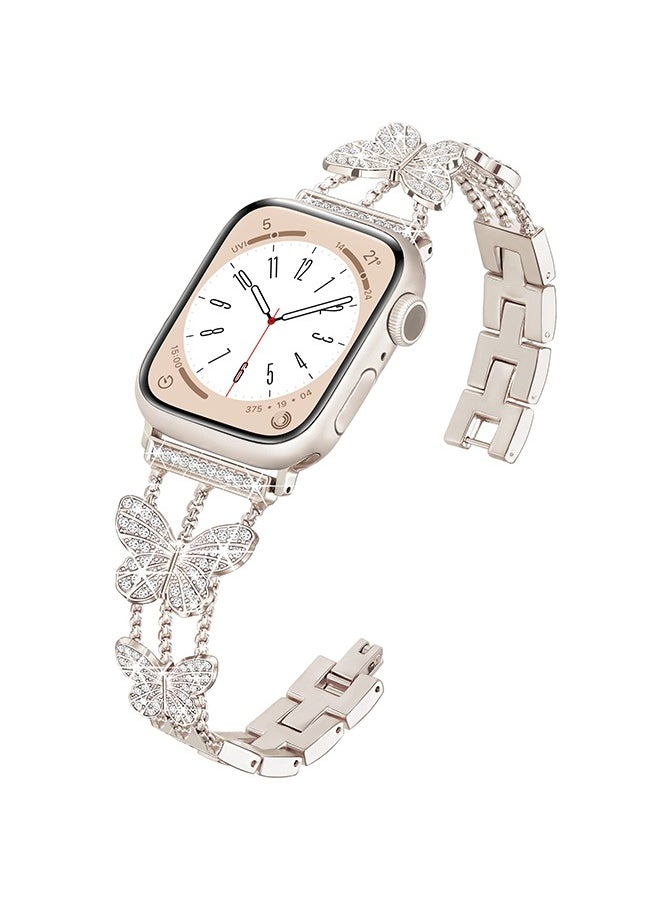 Organizer - Metal Dressy iWatch Bands 40mm Womens，Butterfly Band for Apple Watch Bands 41mm 40mm 38mm for Women, Apple Watch Band Series 9 SE 8 7 6 5 4 3 2 1 - Image 1