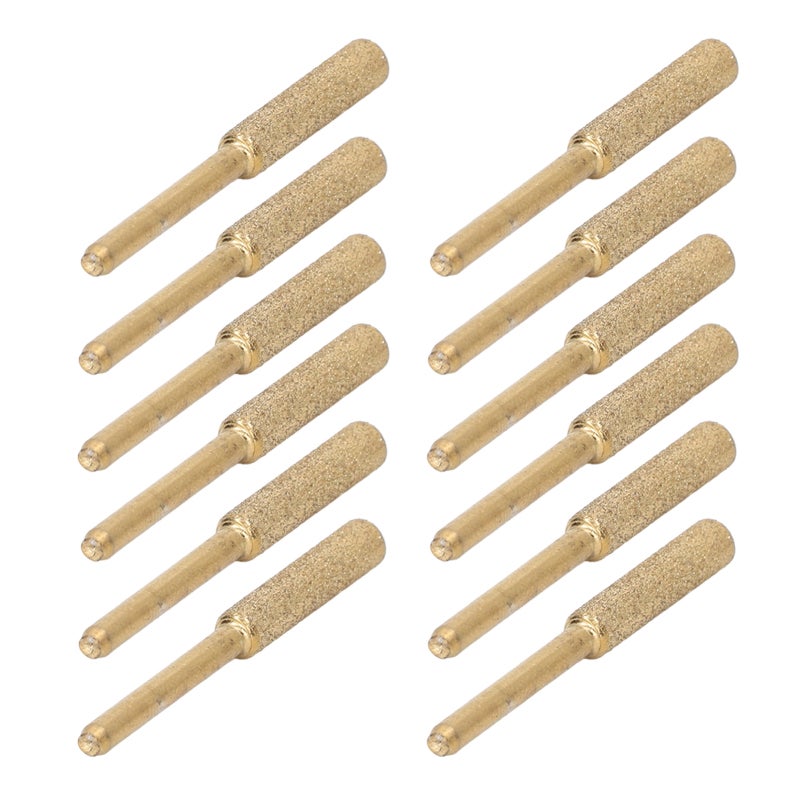 Chainsaw Sharpening Grinding Head: 12 Pcs Emery Stone, Wear Resistant, Standard Size - Portable Grinding Tool for Small Chainsaw, Electric Grinder, Outdoor Use - Image 1