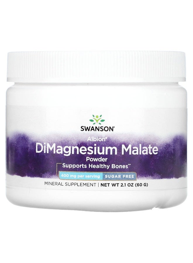 Swanson, DiMagnesium Malate Powder, 400 mg, 2.1 oz (60 g) - Image 1