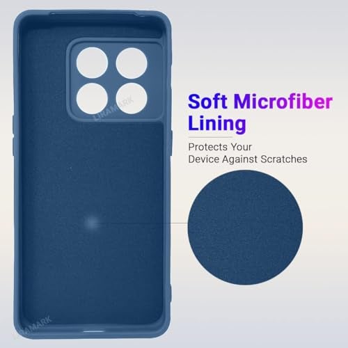 LIRAMARK Silicone Soft Back Cover Case for OnePlus 10 Pro 5G / 1+10 Pro 5G (Silicone Blue) - Image 5