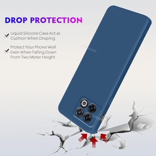 LIRAMARK Silicone Soft Back Cover Case for OnePlus 10 Pro 5G / 1+10 Pro 5G (Silicone Blue) - Image 4