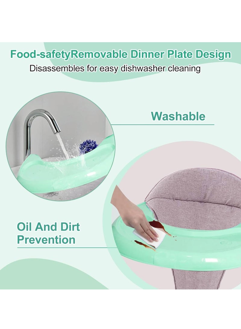 ميكسد مشاية أطفال قابلة للطي بعجلات - مشاية للأطفال الرضع من 6 أشهر إلى 12 شهرًا، ارتفاعات قابلة للتعديل مع موسيقى قابلة للإزالة ومسند للقدمين ومقبض للدفع - Image 3