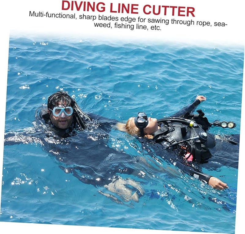 High Visibility Orange Underwater Rescue Line Cutter Lightweight Diving Cable Cutter Tool - Image 5