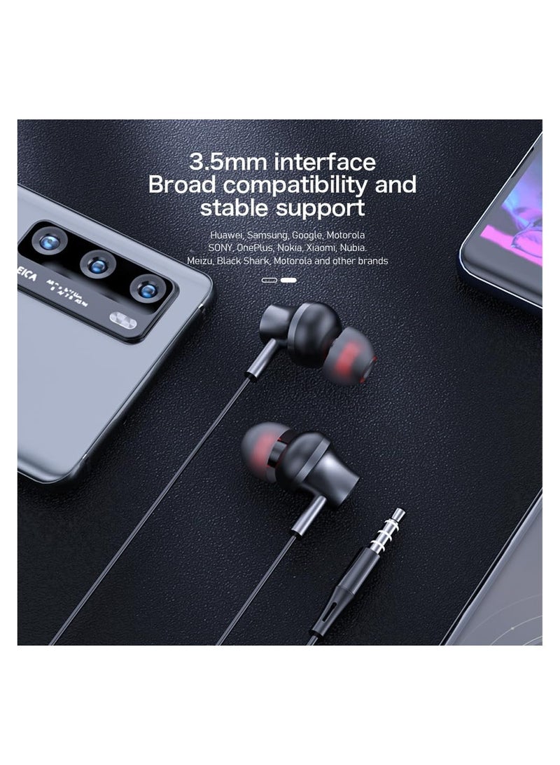 Tingwode SV-22 Metal Pure Sound Earphone With Microphone And Comfortable Wearing For Mobile Phone 1.2 M - Gray - Image 5