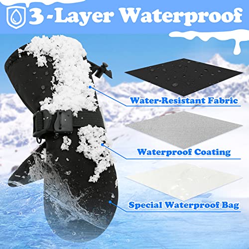 Sarfel Toddler Snow Mittens Toddler Waterproof Gloves Toddler Ski Gloves Waterproof Toddler Gloves 4T Toddler Mittens Ages 2-4 - Image 2