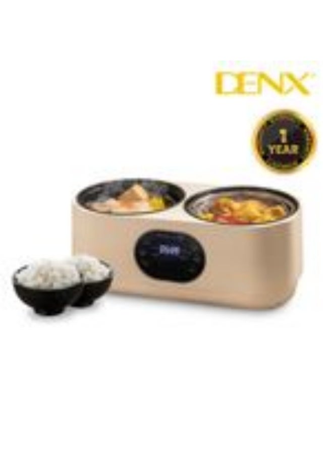 دينكس DENX جهاز طبخ كهربائي مزدوج دينكس DX3901 – سعة 2 لتر (1+1) – 6 برامج ذكية – مؤقت 24 ساعة – تحكم ديجيتال – طهي متزامن لوجبتين – سطح غير لاصق – تصميم مدمج – ضمان سنة - Image 1