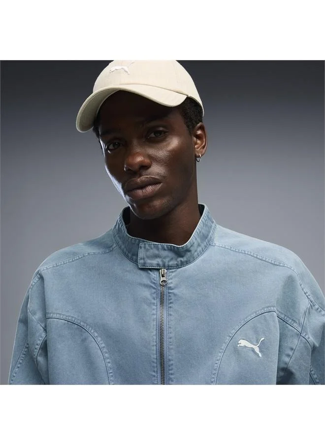 بوما جاكيت رياضي FUTURE.PUMA.ARCHIVE T7 من قماش التويل بقصة فضفاضة ونمط باهت مناسب للجنسين