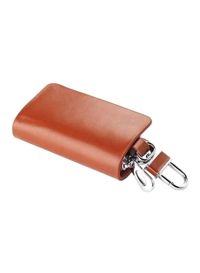 NIBEMINENT Landrover Leather Ring Holder Cover Car Auto Coin Zipper Keychain