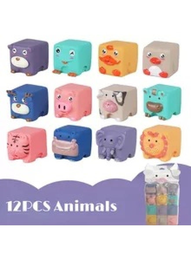 Baby Soft Rubber Building Blocks Color Perception Grip Training Early Education Enlightenment Large Particle Building Blocks Early Education Stacking-Color:1002 - Image 2