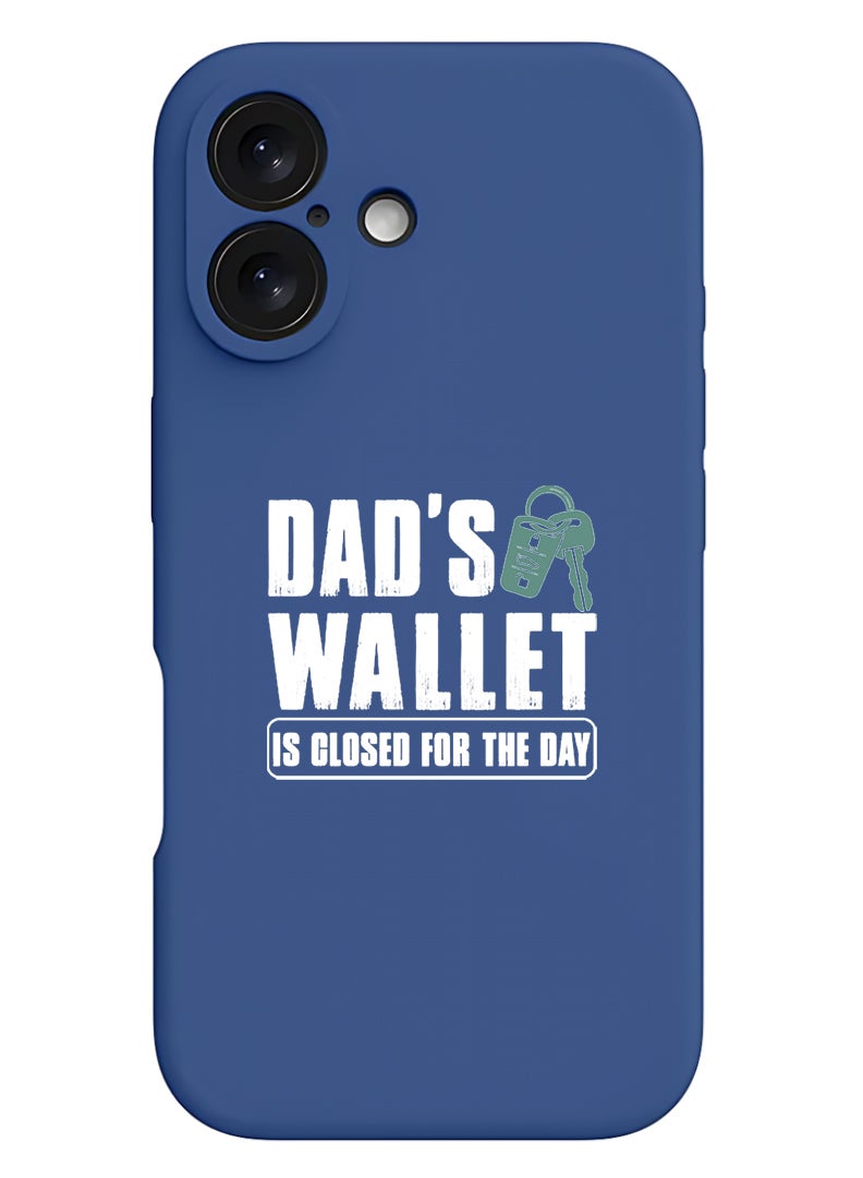 Theodor Protective Slim Fit Case Liquid Silicone Cover with Full Body Protection Anti-Scratch Shockproof Case For Apple iPhone 17 (Blue) Dads wallet - White - Image 1