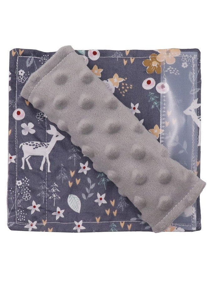 DILIMI Baby Car Seat Neck Cover, 2Pcs Carseat Belt Cover Pad, Shoulder Strap Protectors, Seat Belt Covers Cushion for Boy Girl (Grey Flower Deer) - Image 2