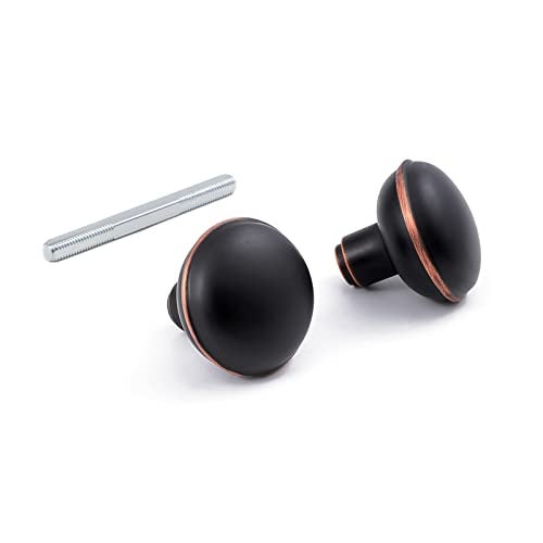 newliplace Vintage Style Door Knob Set with Spindle, Antique Door Knobs Replacement Set for Interior Doors, Oil Rubbed Bronze - Image 1