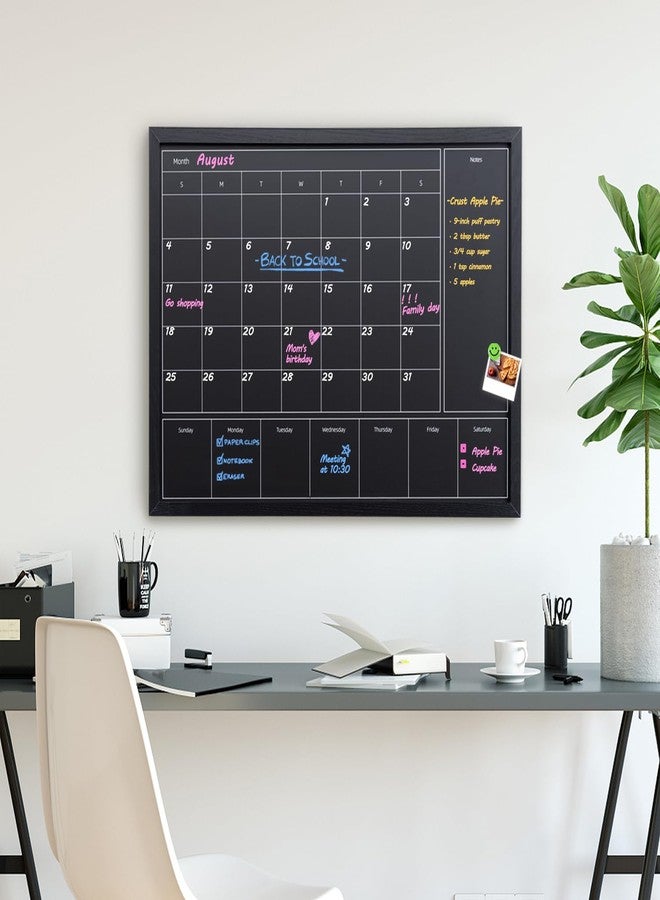 Aitakatta 3-in-1 Chalkboard Calendar for Wall, Magnetic Monthly & Weekly Calendar, 31.5x23.6 inches Blackboard for Wall with Black Wood Frame, Hanging Chalkboard for Decor/Memo(YL+ZL-HB-BK,6080) - Image 4