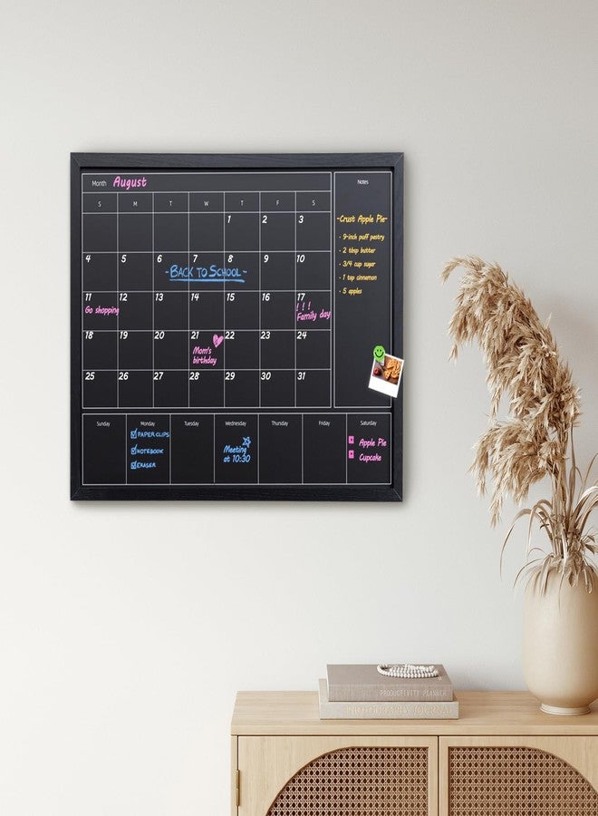 Aitakatta 3-in-1 Chalkboard Calendar for Wall, Magnetic Monthly & Weekly Calendar, 31.5x23.6 inches Blackboard for Wall with Black Wood Frame, Hanging Chalkboard for Decor/Memo(YL+ZL-HB-BK,6080) - Image 5