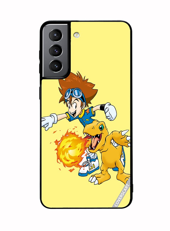 COVERSCART Protective Case Cover For Samsung Galaxy S21 5G Digimon Adventure Design Multicolour