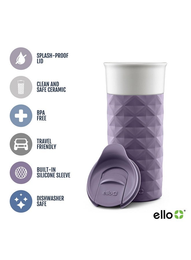 Ello Ogden 16oz Ceramic Travel Mug with Splash-Resistant Slider Lid and Protective Silicone Sleeve, Perfect for Coffee or Tea, BPA-Free, Dishwasher Safe - Image 3