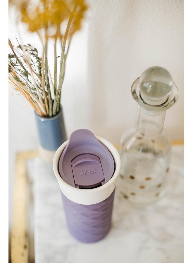 Ello Ogden 16oz Ceramic Travel Mug with Splash-Resistant Slider Lid and Protective Silicone Sleeve, Perfect for Coffee or Tea, BPA-Free, Dishwasher Safe - Image 2