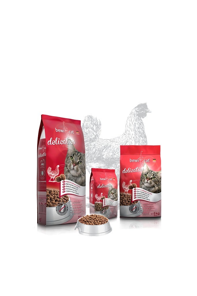 بيوي كات ديليكاسيز للقطط البالغة – غني بالدجاج – 1 كجم - Image 2