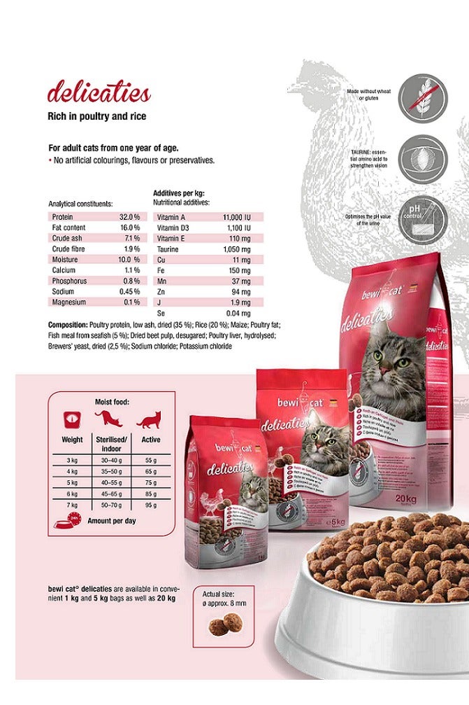 بيوي كات ديليكاسيز للقطط البالغة – غني بالدجاج – 1 كجم - Image 3
