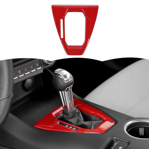RT-TCZ RTTCZ Gear Shift Panel Cover Trim Center Console Interior Accessories for Ford Mustang 2024 2025Automatic Gear Red - Image 1