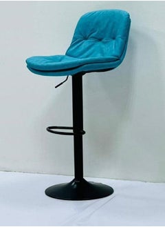 Comfortable Bar Stool with Footrest Blue