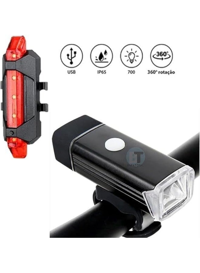Generic Bike Light Kit – Front and Rear LED Headlights for Enhanced Visibility & Safety  - Image 1