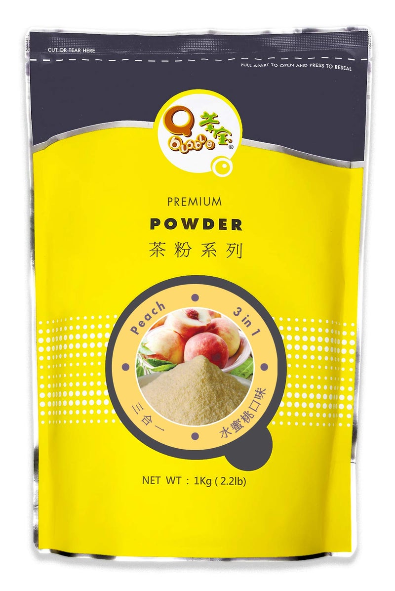 Qbubble Tea Powder, Peach, 2.2 Pound - Image 1
