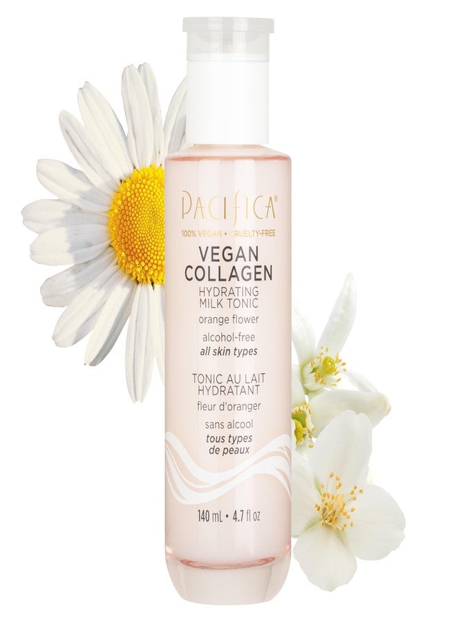 Pacifica Vegan Collagen Hydrating Milk Tonic - Alcohol-Free Milky Toner & Essence Moisturizing Vegan Collagen Face Tonic w/Hyaluronic Acid, Chamomile Jasmine All Skin Types Vegan Dermatologist Tested - Image 1
